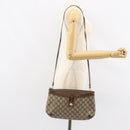 GUCCI GG Supreme Web Sherry Line Bag PVC Beige Gold Red 904 02 026 Auth 152644-22