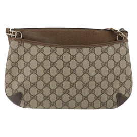 GUCCI GG Supreme Web Sherry Line Bag PVC Beige Gold Red 904 02 026 Auth 152644 - 0