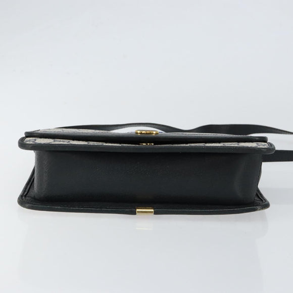 GUCCI GG Supreme Sherry Line Shoulder Bag PVC Navy Gold Red Auth 152645