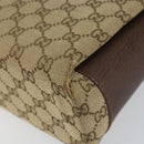 GUCCI GG Canvas Hand Bag Beige Gold Auth 152647-8