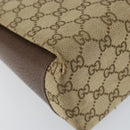 GUCCI GG Canvas Hand Bag Beige Gold Auth 152647-15