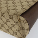 GUCCI GG Canvas Hand Bag Beige Gold Auth 152647-16
