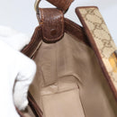 GUCCI GG Canvas Hand Bag Beige Gold Auth 152647-18