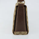 GUCCI GG Canvas Hand Bag Beige Gold Auth 152647-3