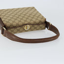 GUCCI GG Canvas Hand Bag Beige Gold Auth 152647-7