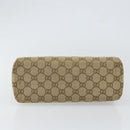 GUCCI GG Canvas Hand Bag Beige Gold Auth 152647-5