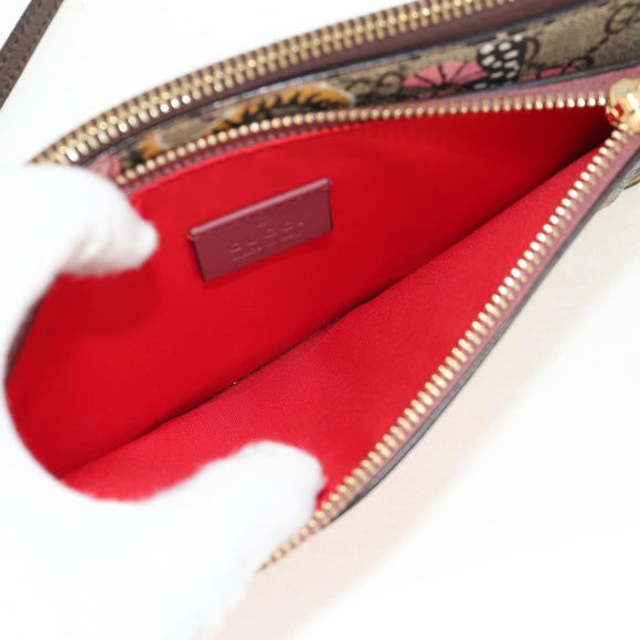 GUCCI GG Supreme Shoulder Bag PVC Beige Gold 454111 Auth 152649AM