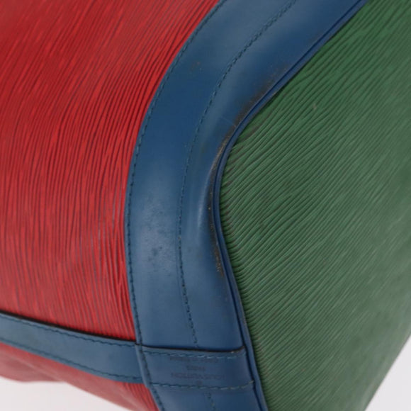 LOUIS VUITTON Epi Tricolor Noe Shoulder Bag Blue Red Green M44082 LV Auth 152652