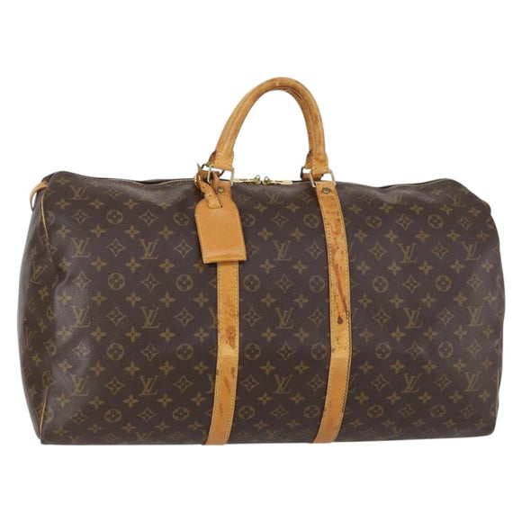 LOUIS VUITTON Monogram Keepall 55 Boston Bag M41424 LV Auth 152656