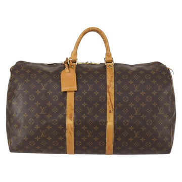 LOUIS VUITTON Monogram Keepall 55 Boston Bag M41424 LV Auth 152656 - 0