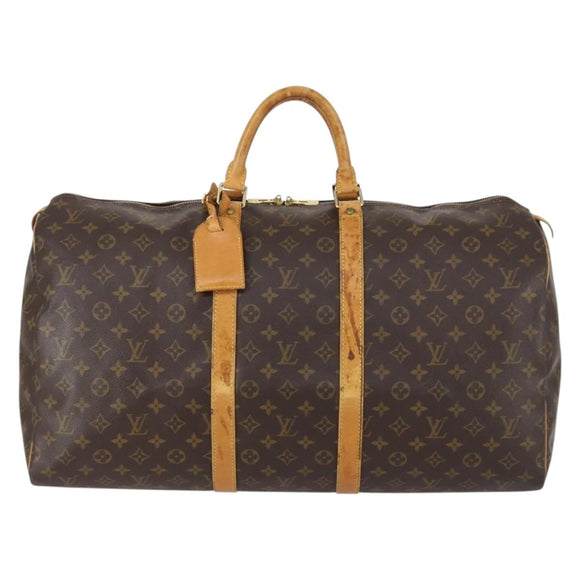 LOUIS VUITTON Monogram Keepall 55 Boston Bag M41424 LV Auth 152656