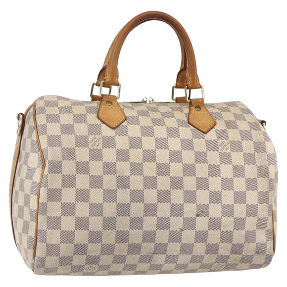 LOUIS VUITTON Damier Azur Speedy Bandouliere 30 Bag 2way N41052 LV Auth 152661