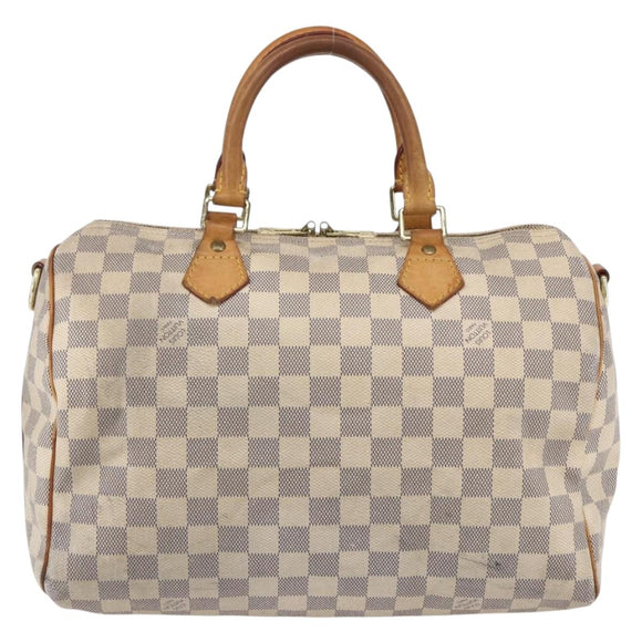 LOUIS VUITTON Damier Azur Speedy Bandouliere 30 Bag 2way N41052 LV Auth 152661