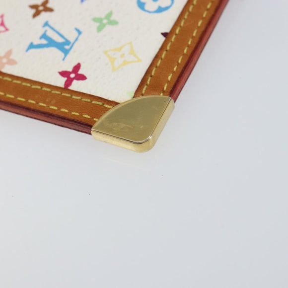 LOUIS VUITTON Monogram Multicolor Pochette Cles Purse White M92655 Auth 152662