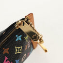 LOUIS VUITTON Monogram Multicolor Berlingo Coin Purse Black M58029 Auth 152663V-9