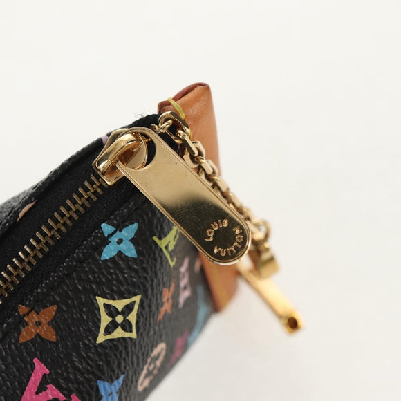 LOUIS VUITTON Monogram Multicolor Berlingo Coin Purse Black M58029 Auth 152663V