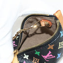 LOUIS VUITTON Monogram Multicolor Berlingo Coin Purse Black M58029 Auth 152663V-19