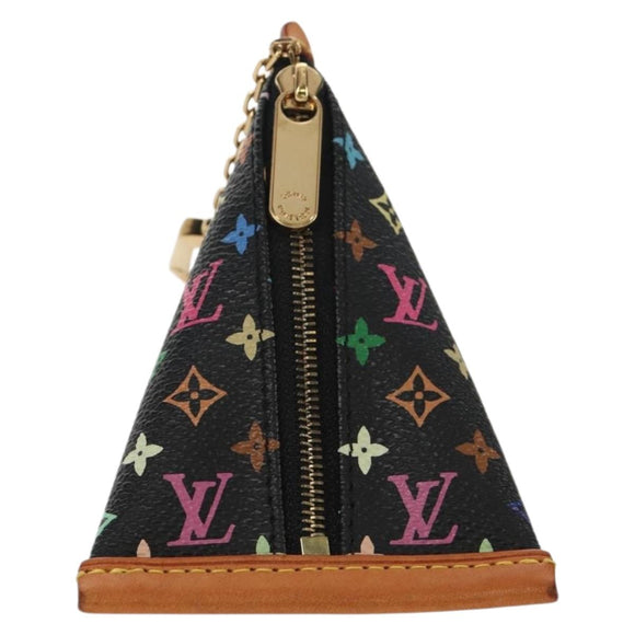 LOUIS VUITTON Monogram Multicolor Berlingo Coin Purse Black M58029 Auth 152663V
