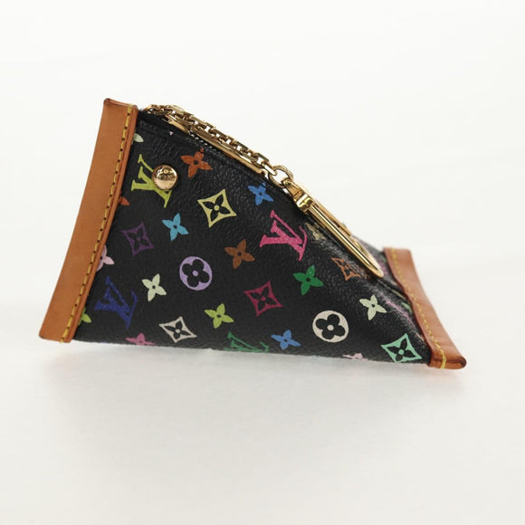 LOUIS VUITTON Monogram Multicolor Berlingo Coin Purse Black M58029 Auth 152663V