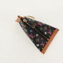 LOUIS VUITTON Monogram Multicolor Berlingo Coin Purse Black M58029 Auth 152663V-5