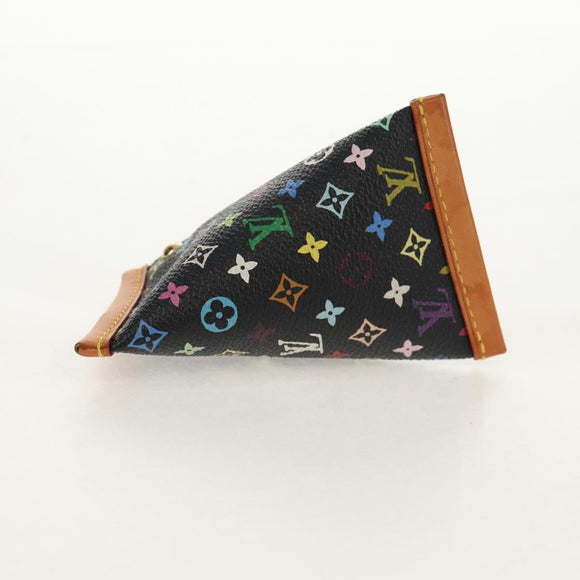 LOUIS VUITTON Monogram Multicolor Berlingo Coin Purse Black M58029 Auth 152663V