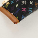 LOUIS VUITTON Monogram Multicolor Berlingo Coin Purse Black M58029 Auth 152663V-7