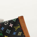 LOUIS VUITTON Monogram Multicolor Berlingo Coin Purse Black M58029 Auth 152663V-14