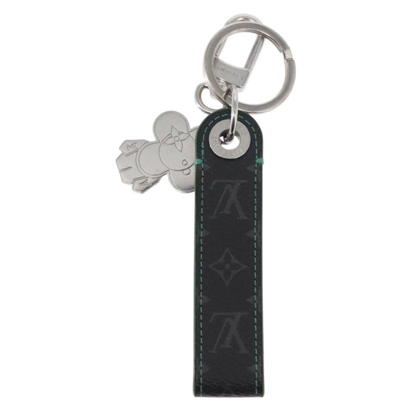 LOUIS VUITTON Monogram Eclipse Dragon Vivienne Key Holder Green LV Auth 152664