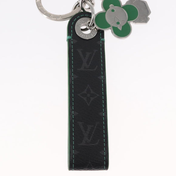 LOUIS VUITTON Monogram Eclipse Dragon Vivienne Key Holder Green LV Auth 152664