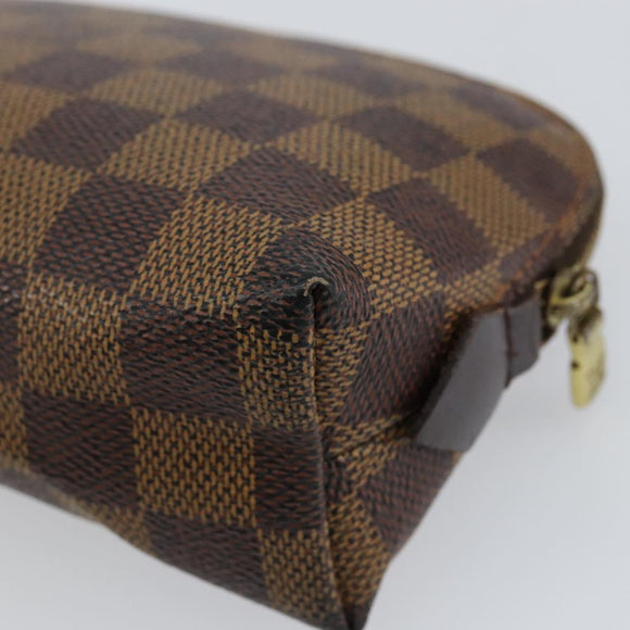 LOUIS VUITTON Damier Ebene Pochette Cosmetic PM Pouch N47516 LV Auth 152666