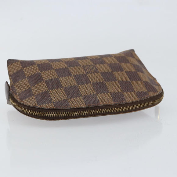 LOUIS VUITTON Damier Ebene Pochette Cosmetic PM Pouch N47516 LV Auth 152666