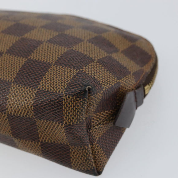LOUIS VUITTON Damier Ebene Pochette Cosmetic PM Pouch N47516 LV Auth 152666