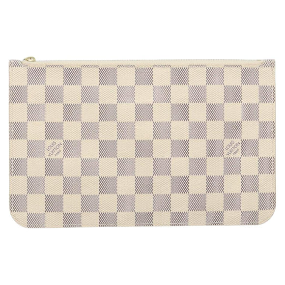 LOUIS VUITTON Damier Azur Neverfull MM Pouch LV Auth 152668