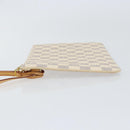 LOUIS VUITTON Damier Azur Neverfull MM Pouch LV Auth 152668-4