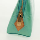 LOUIS VUITTON Vernis Pochette Cosmetic Pouch Blue Lagon M91747 LV Auth 152671V-8