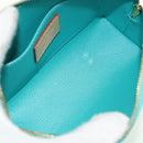 LOUIS VUITTON Vernis Pochette Cosmetic Pouch Blue Lagon M91747 LV Auth 152671V-10