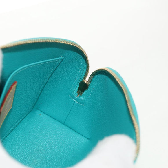 LOUIS VUITTON Vernis Pochette Cosmetic Pouch Blue Lagon M91747 LV Auth 152671V