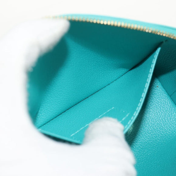 LOUIS VUITTON Vernis Pochette Cosmetic Pouch Blue Lagon M91747 LV Auth 152671V