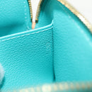 LOUIS VUITTON Vernis Pochette Cosmetic Pouch Blue Lagon M91747 LV Auth 152671V-11