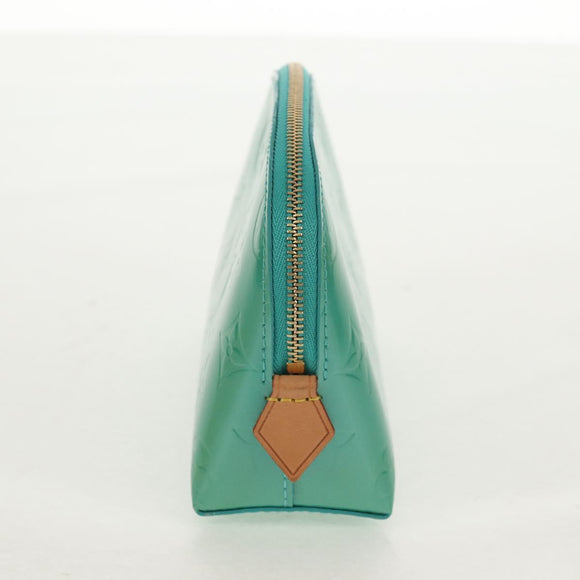 LOUIS VUITTON Vernis Pochette Cosmetic Pouch Blue Lagon M91747 LV Auth 152671V