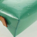 LOUIS VUITTON Vernis Pochette Cosmetic Pouch Blue Lagon M91747 LV Auth 152671V-7