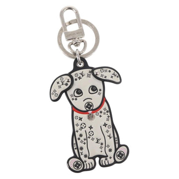 LOUIS VUITTON Porte Cles LV Dalmatia Key Holder Rubber White M00746 Auth 152672M