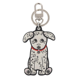 LOUIS VUITTON Porte Cles LV Dalmatia Key Holder Rubber White M00746 Auth 152672M - 0
