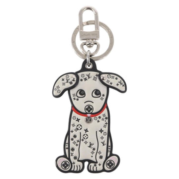 LOUIS VUITTON Porte Cles LV Dalmatia Key Holder Rubber White M00746 Auth 152672M - 0