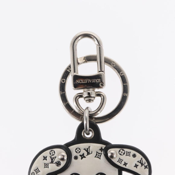 LOUIS VUITTON Porte Cles LV Dalmatia Key Holder Rubber White M00746 Auth 152672M