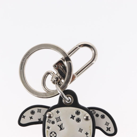 LOUIS VUITTON Porte Cles LV Dalmatia Key Holder Rubber White M00746 Auth 152672M