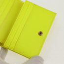 GUCCI Floral Bifold Wallet Leather Yellow 536353 Auth 152674A-17