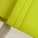 GUCCI Floral Bifold Wallet Leather Yellow 536353 Auth 152674A-18