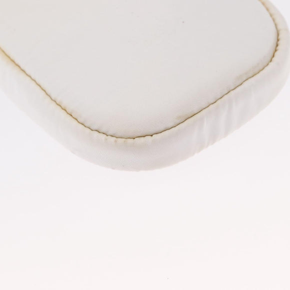 PRADA Shoulder Bag Nylon 2way White Silver Auth 152675V