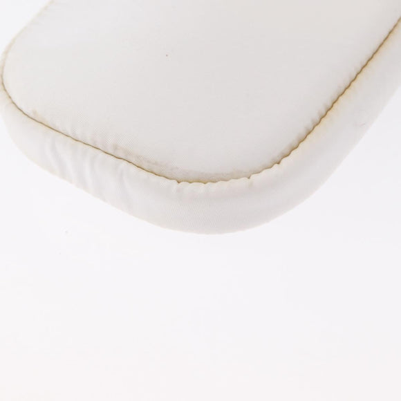 PRADA Shoulder Bag Nylon 2way White Silver Auth 152675V